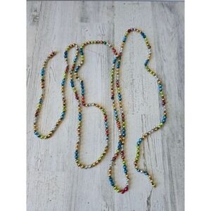 Antique rainbow mercury 100" glass Garland green blue red Xmas vintage tree